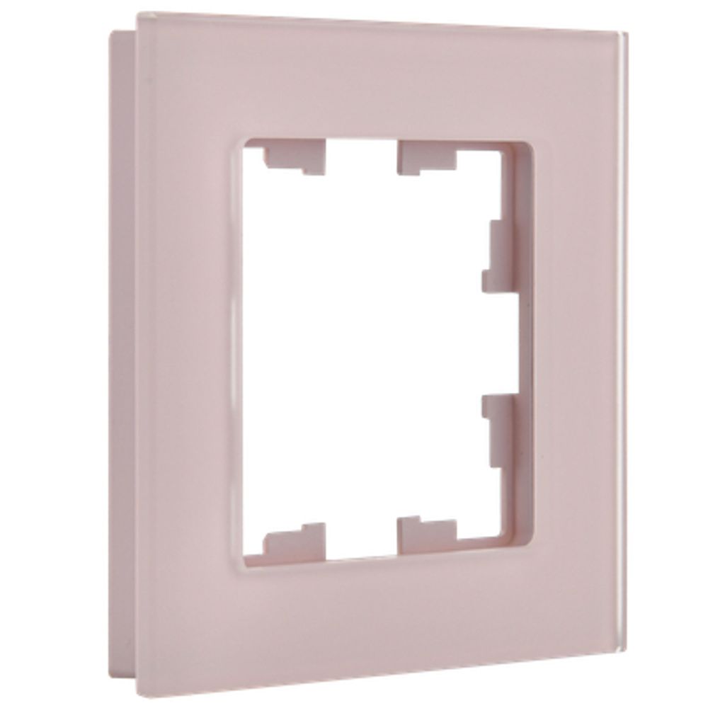 BRITE Рамка 1-местная РУ-1-2-Бр стекло розовый матовый IEK
