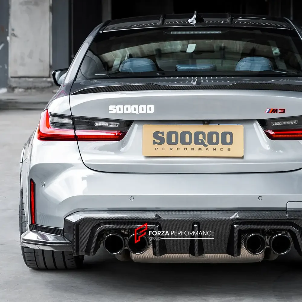 Карбоновый диффузор заднего бампера для BMW M3 G80/G81 2020+ / M4 G82/G83 2021+ БМВ