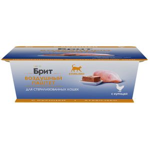 Воздушный паштет для стерилизованных кошек Brit Premium курица