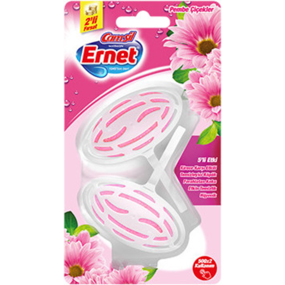 Блок для унитаза Ernet розовые цветы 40+40 гр