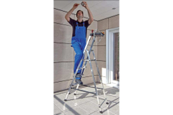 SECURY Стремянка,5 ступеней 100 мм,универсальная мульти-грип полка(126535)