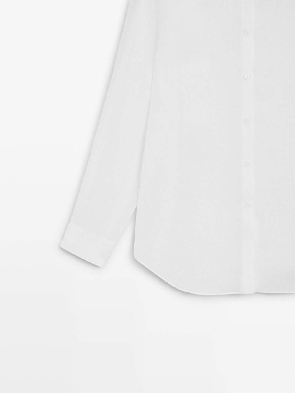 Massimo Dutti Рубашка свободного кроя с рубашечным воротником, белый