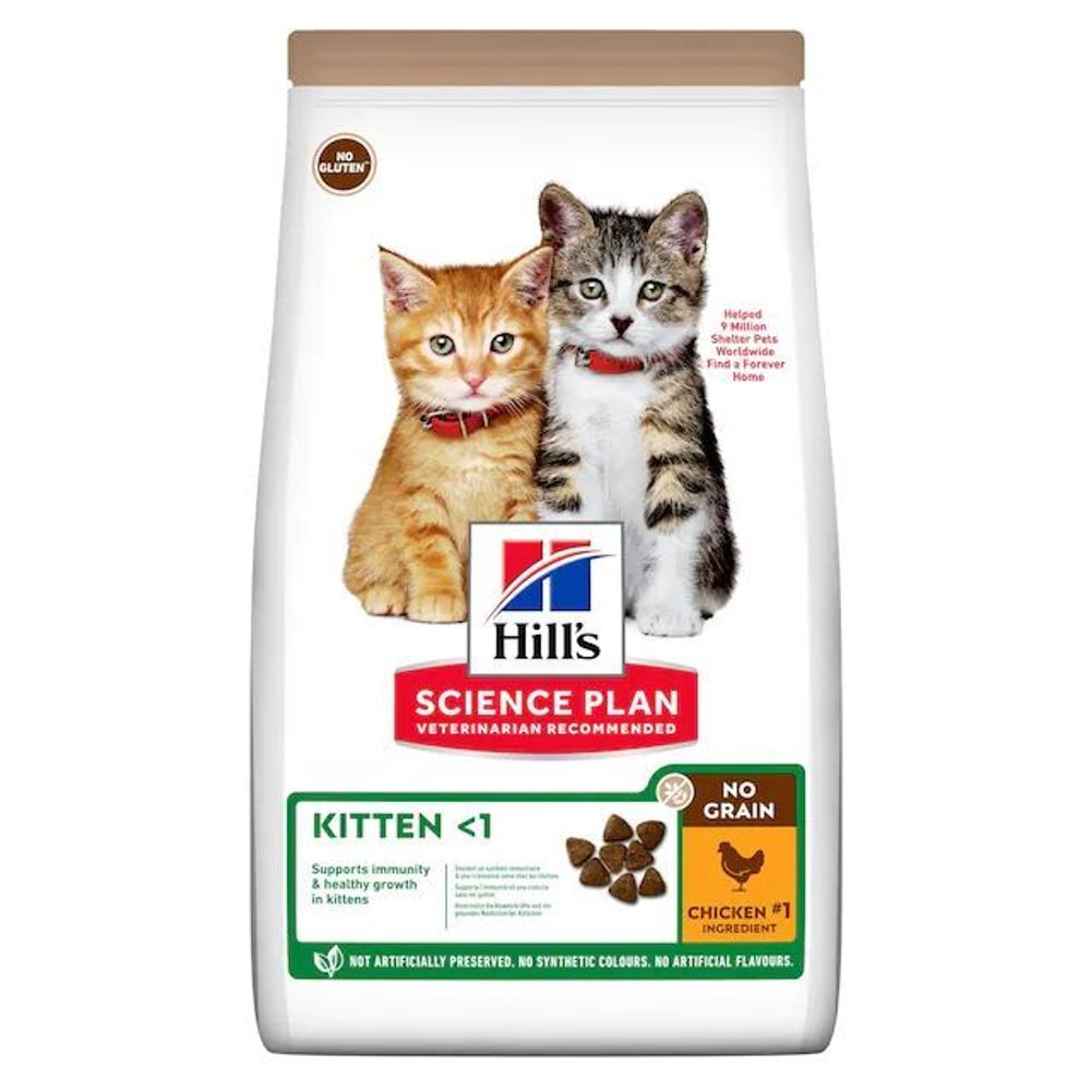 Сухой корм Hill&#39;s Science Plan No Grain беззлаковый для котят с курицей 1.5 кг