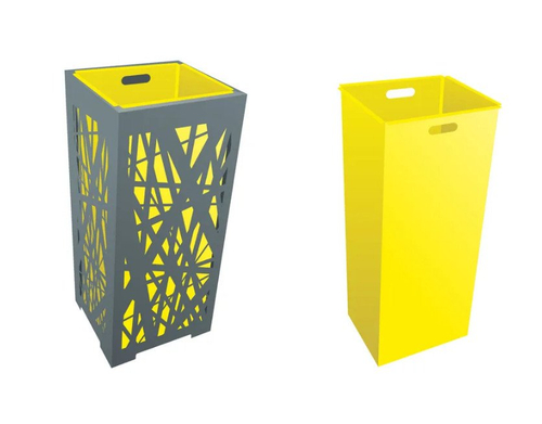 Урна парковая Хай-тек желтая УП-3 350*350*600