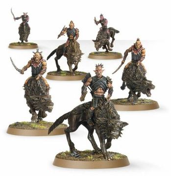 Набор фигурок Орки из к/ф Властелин Колец. The Hobbit Miniatures: Hunter Orcs on Feell Wargs