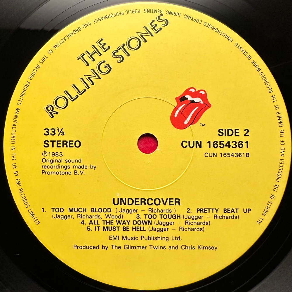 The Rolling Stones - Undercover (Англия 1983г.)