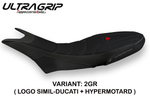 DUCATI HYPERMOTARD 950 чехол для сиденья Tappezzeria LUNA TOTAL BLACK ULTRAGRIP CON LOGHI