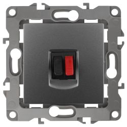 Розетка ЭРА Серия 12 12-3111-12 аудио IP20 графит