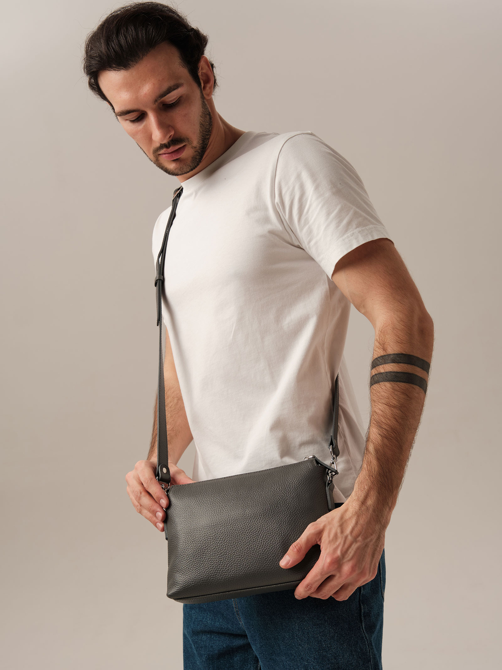 Мужская сумка кроссбоди DBR 7131 темный лес