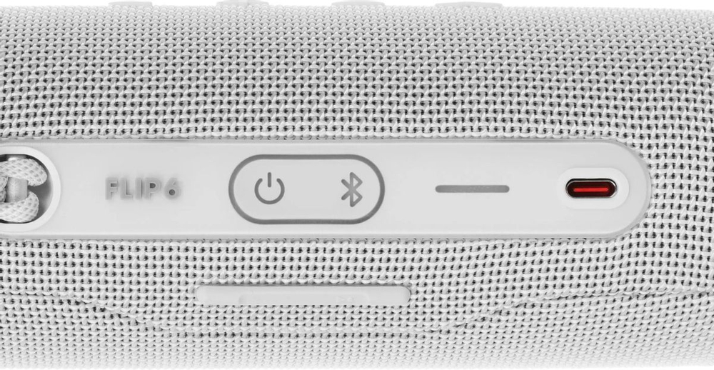 Колонка портативная JBL Flip 6, 30Вт, белый [jblflip6wht]
