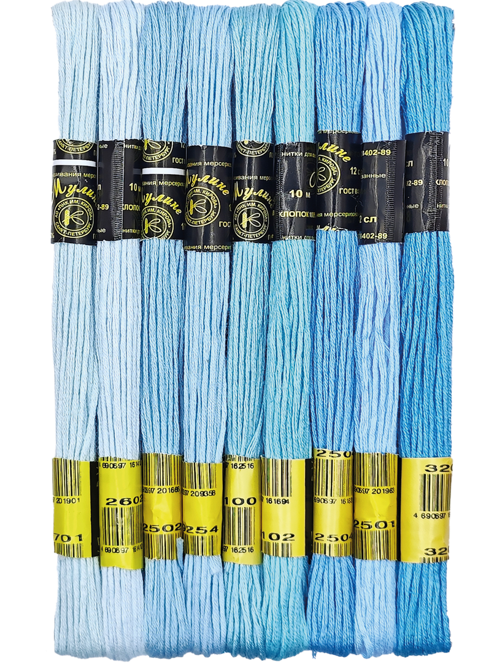 Наборы ниток мулине для вышивания ПНК Киров 9 шт.