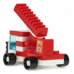 Конструктор пластмассовый 2в1 18эл. "Пожарная машина" 3619-KK (Город мастеров)