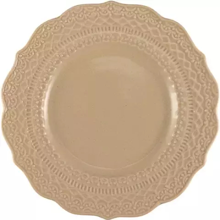 Тарелка «Скалистос» пирожковая керамика D=15,H=2см бежев