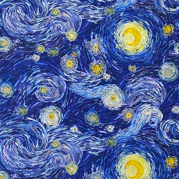 Ван Гог, ЗВЕЗДНАЯ НОЧЬ, хлопок Handmade Fabrics 1