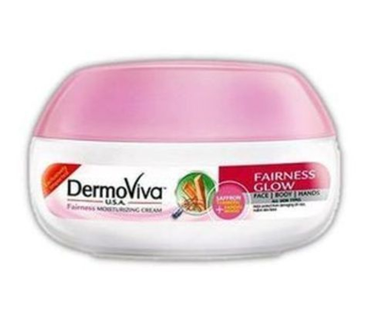 Крем для лица, тела и рук Dabur DermoViva Safron, Turmeric, Sandal wood Fairness Glow Дабур ДэрмоВива Шафран, куркума, сандал Гладкая кожа, увлажнение, против старения 140 мл