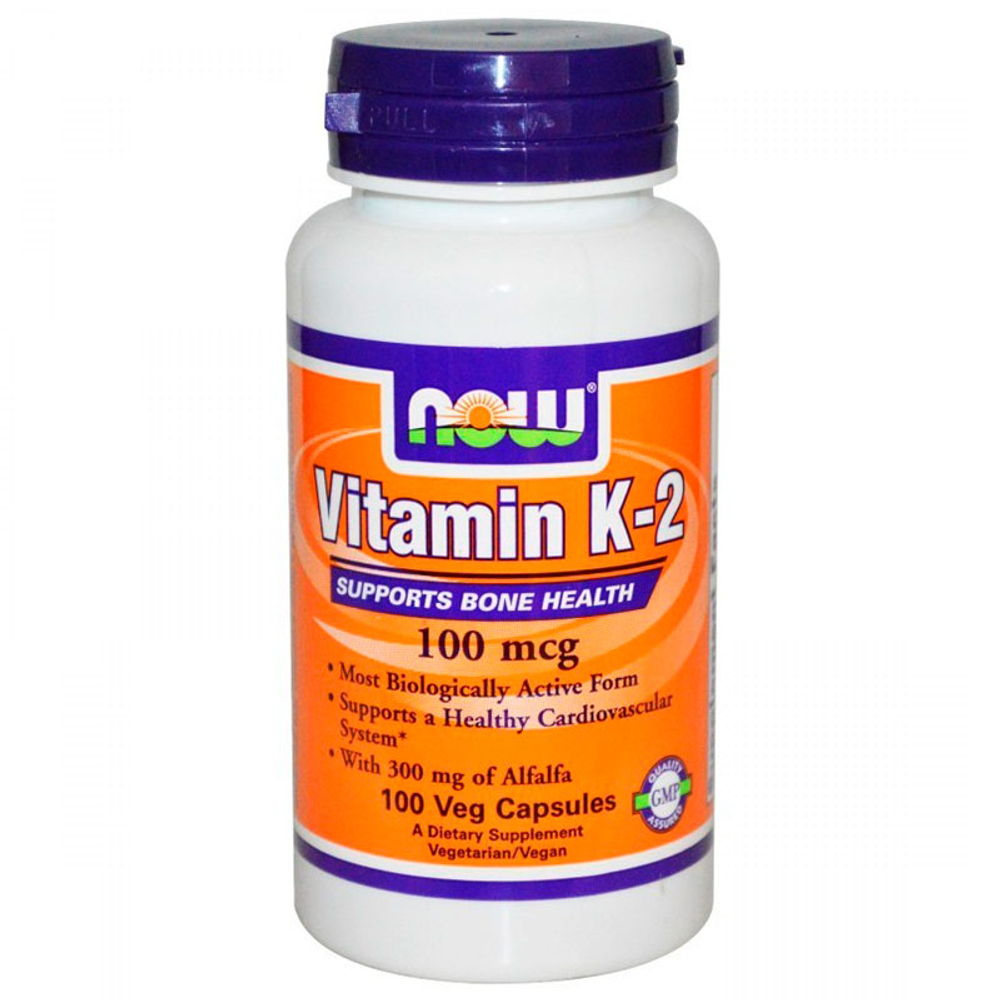 NOW Vitamin K-2 100 мкг. (100 капс.)