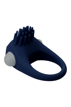 Синее эрекционное виброкольцо Stimu Ring