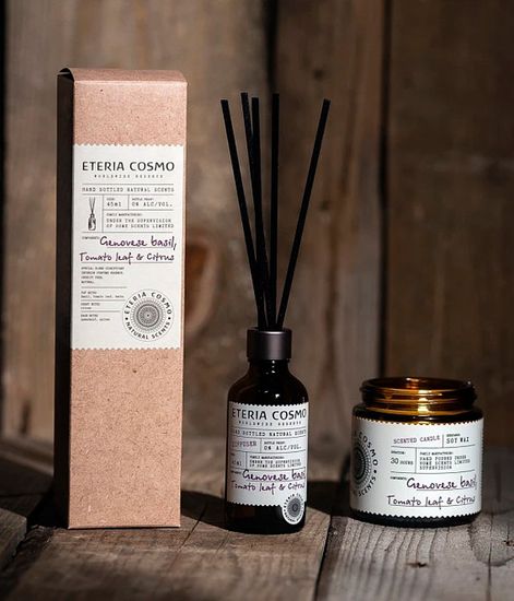 Базилик томатный лист и цитрус, диффузор c палочками, Eteria cosmo