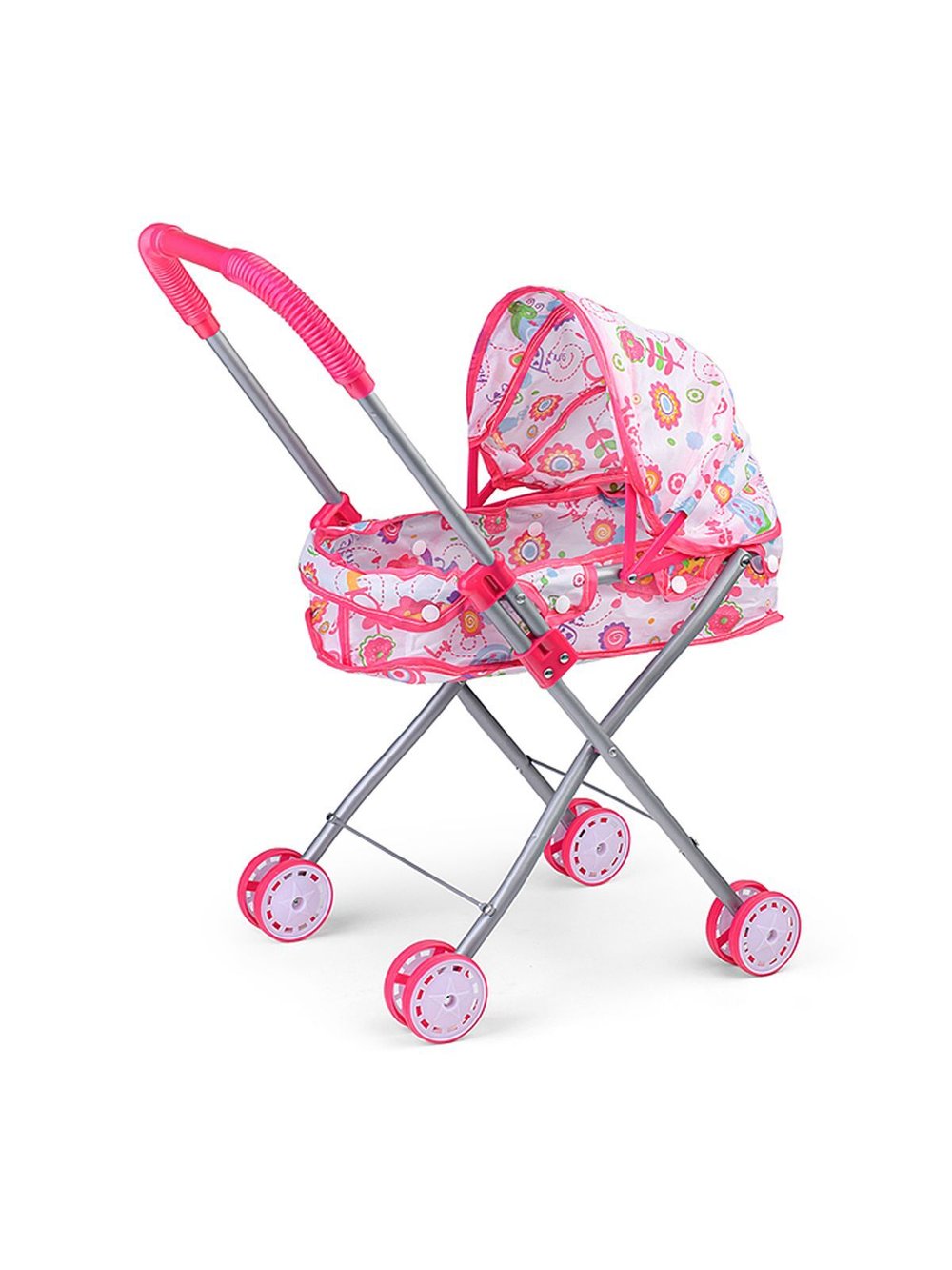 Коляска для кукол металлическая с капюшоном (Y918-6)