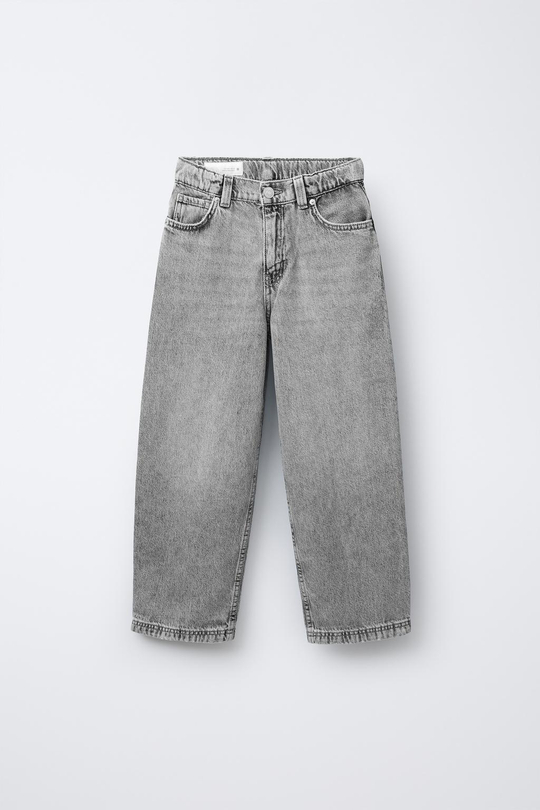 ZARA ДЖИНСЫ RELAXED BAGGY, МЯГКИЙ СЕРЫЙ