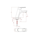 Смеситель для раковины 40к CN10337 CRON литой, п/гайку, ХРОМ