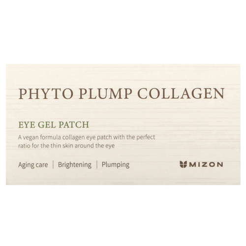 Mizon, Phyto Plump Collagen, гелевые патчи для глаз, 60 патчей по 1,4 г