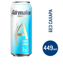 Энергетический напиток Adrenaline Rush Zero Sugar, 449мл