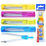 Готовальня-циркуль- линейка, иголка+1 грифель в подарок, пласт.футл. 8018A (J.Otten)