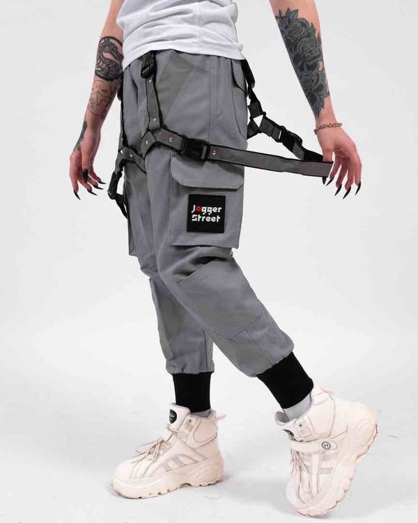 Джоггеры Jogger Street Night Rave Серые - фото 8