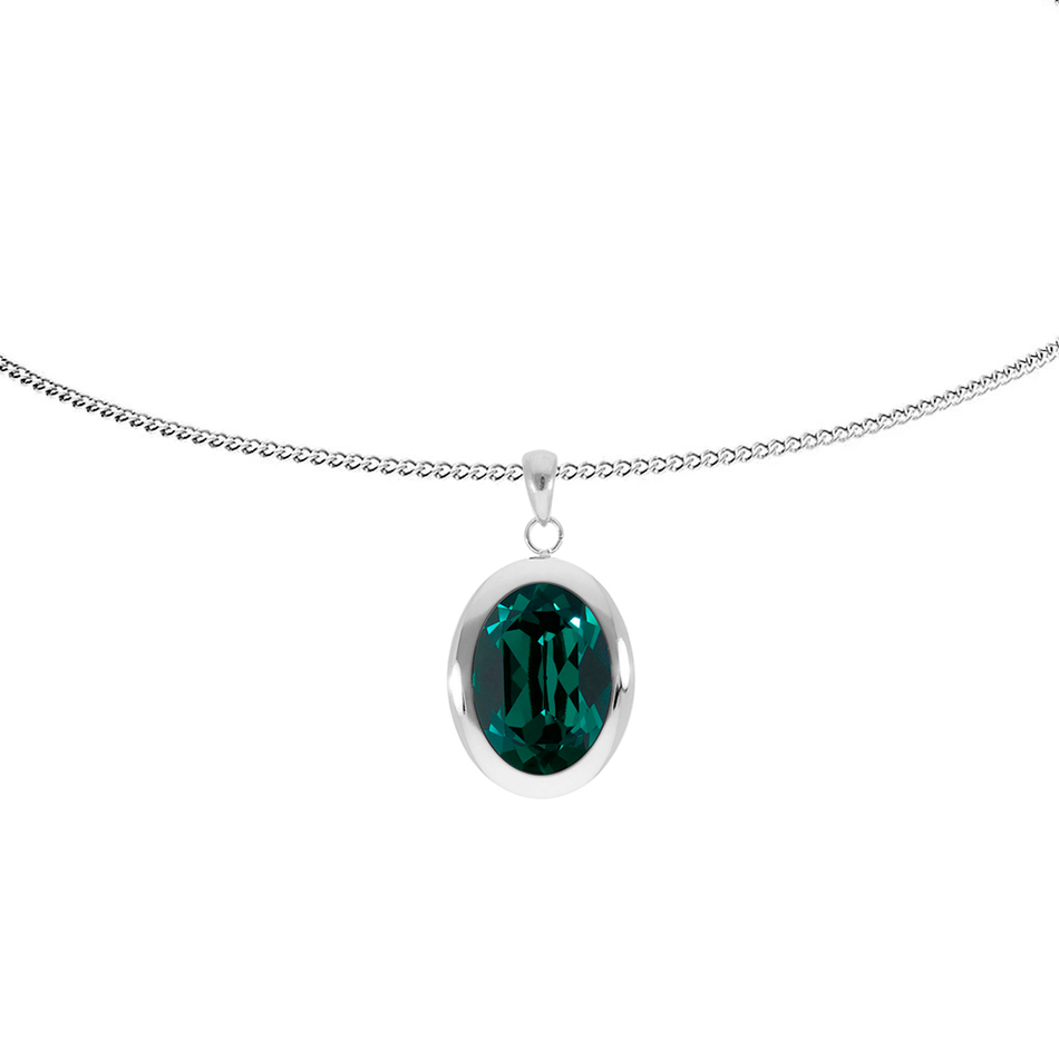 Колье Qudo TIVOLA big S emerald 404548.1 G/S