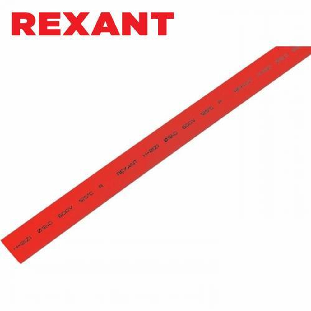 12,0/6,0 мм 1м термоусаживаемая трубка красная Rexant/21-2004