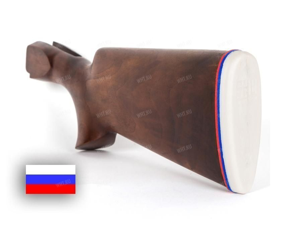 Затыльник для приклада Shu-Equipment, БЕЛЫЙ/синий (+ красная вставка), толщина 22 мм
