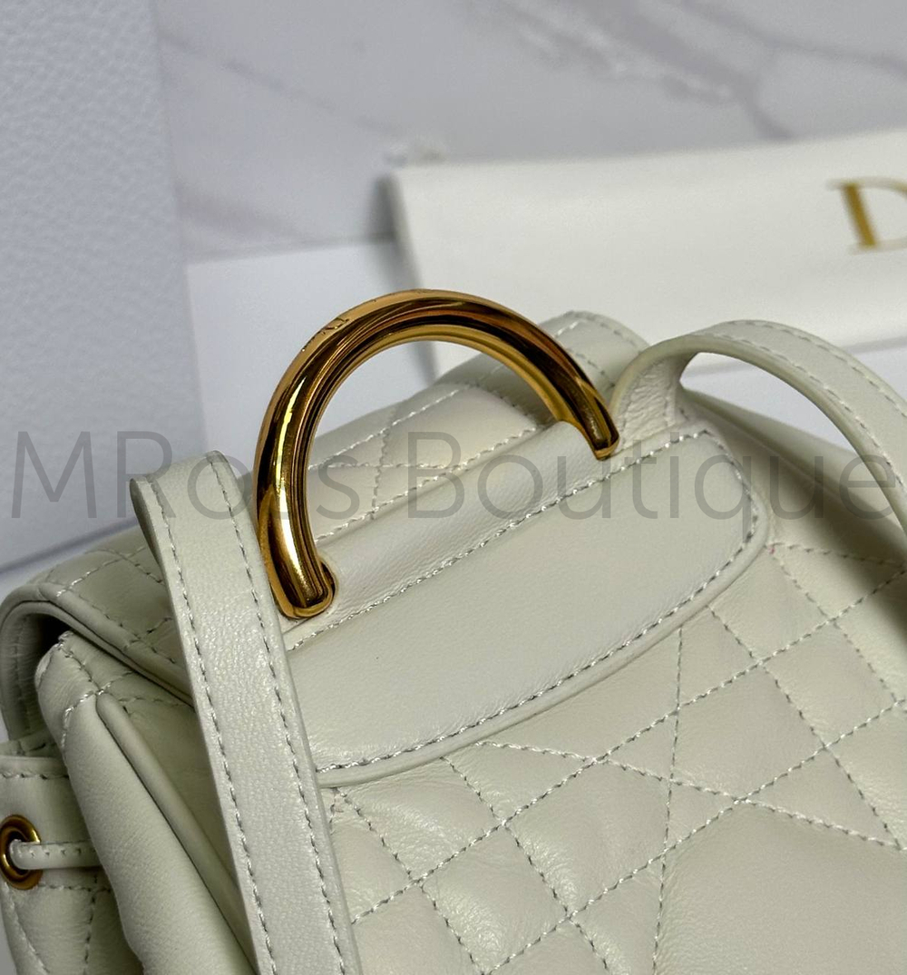 Маленький рюкзак Dior Caro белого цвета