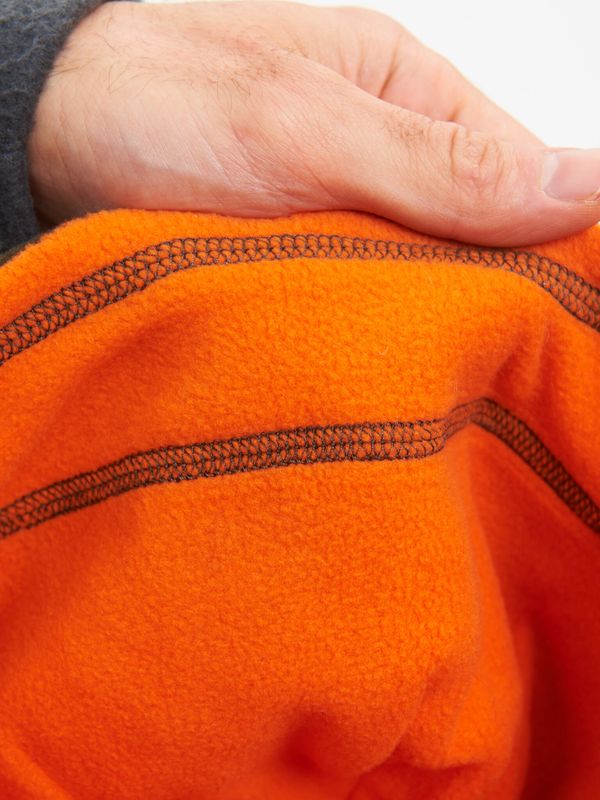 Шапка двухсторонняя ткань Флис цвет Хаки/Оранжевый