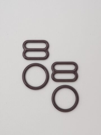 Кольцо и регулятор для бюстгальтера горький шоколад 1 см