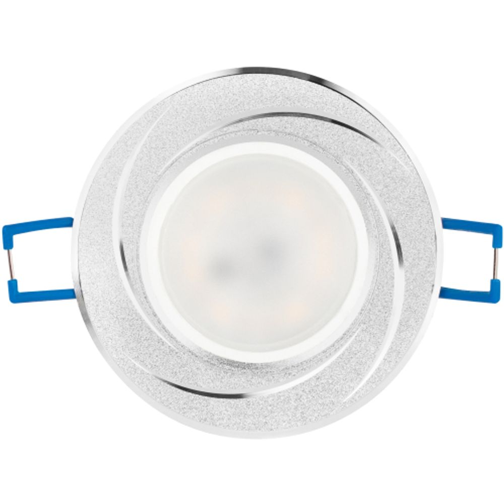 Светильник встраиваемый алюминиевый ЭРА KL34 AL/SL/1 под лампу MR16 GU5.3 хром | Алюминиевые встраиваемые светильники