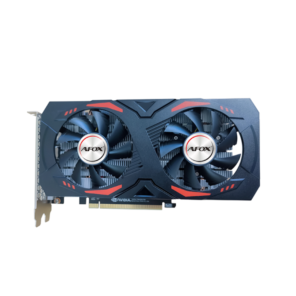 Видеокарта AFOX NVIDIA GeForce GTX1660Ti, 6Гб GDDR6, 192 бита, Retail, PCIe3.0, 2xFAN, 2-SLOT, 120Вт, HDMI, DVI, DP (AF1660TI-6144D6H4)