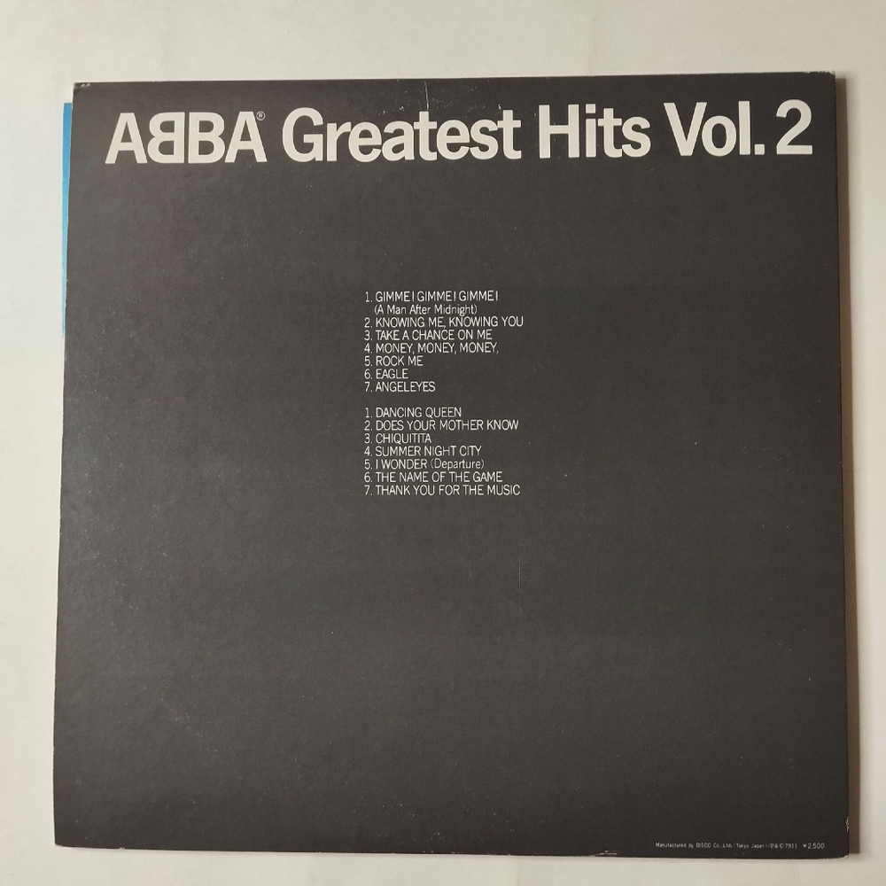 Винтажная виниловая пластинка LP ABBA АББА Greatest Hits Vol. 2 (Japan 1979) (No Obi) Take A Chance On Me
