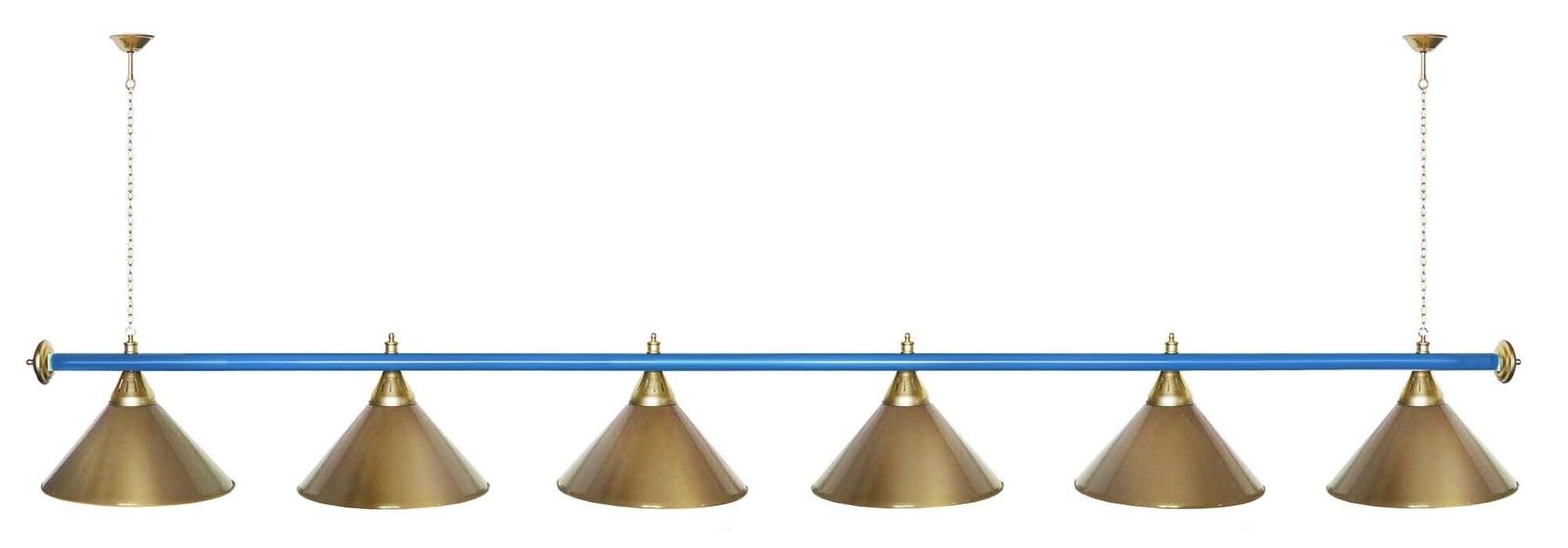 Лампа STARTBILLIARDS 6 пл. (плафоны зеленые,штанга зеленая,фурнитура золото) фото №27