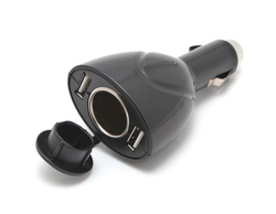 Разветвитель прикуривателя WF-0098 прикур.+2USB 12V KING WF-0098