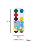 Краски акварельные ЮНЛАНДИЯ "ЮНЫЙ ВОЛШЕБНИК", медовые, 12 цветов, КЛАССИЧЕСКИЕ, пластик, 191324