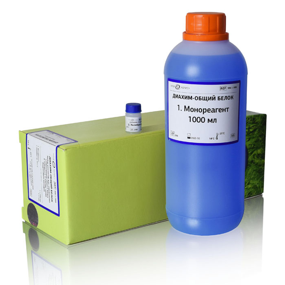 Общий белок, (биуретовый м-д, монореагент), Абрис, 1000мл., 306.1.1000, 1уп.