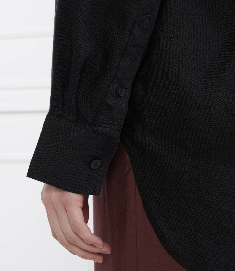 Льняная рубашка salova Sams\u00f8e Sams\u00f8e - черный(F24100188)