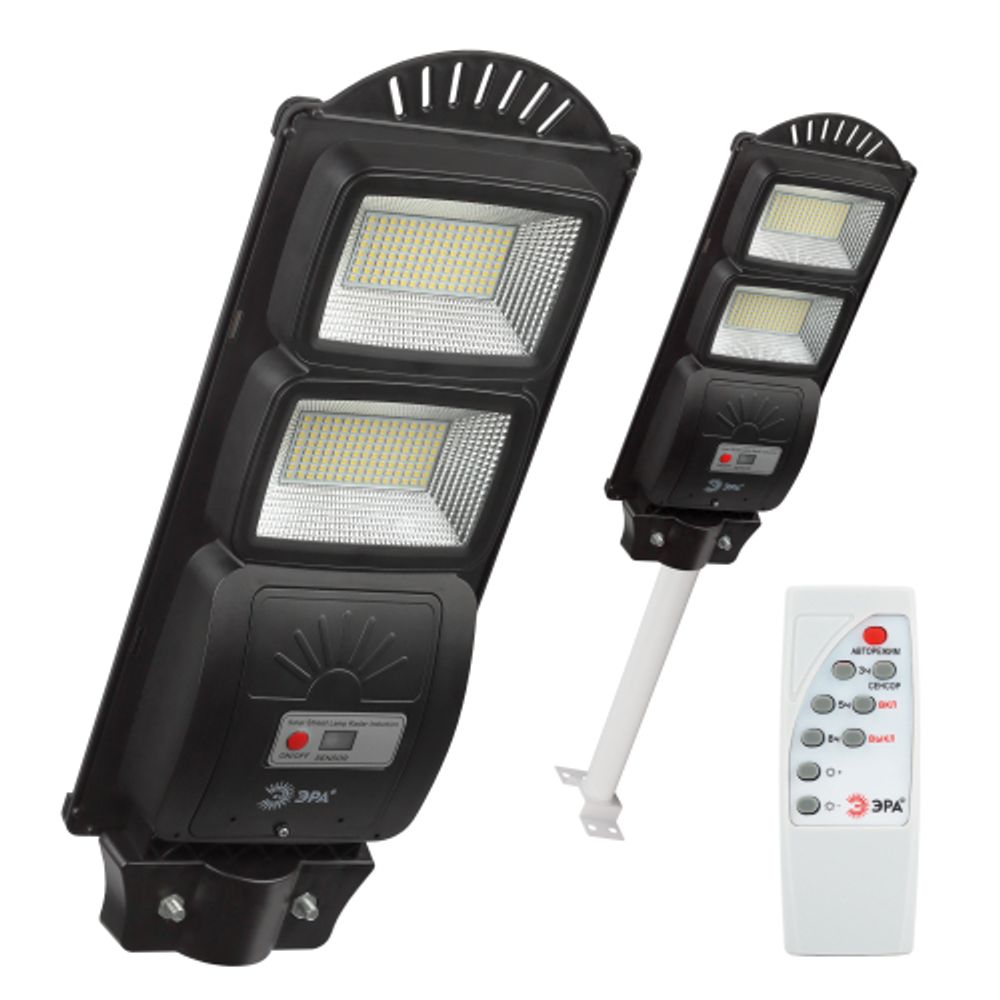 ЭРА Консольный светильник на солн. бат.,SMD,с кронштейном, 40W, с датч.движ., ПДУ,700lm, 5000К, IP66