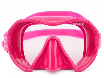 Набор маска+трубка в сумке Sargan Сталкер-Н розовый/черный