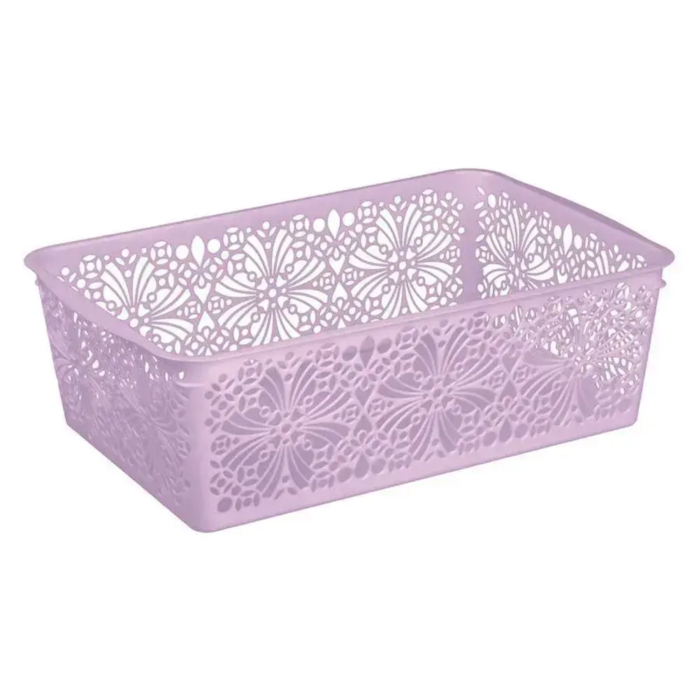 КОРЗИНКА УНИВЕРСАЛЬНАЯ FLORAL 300Х195Х95 ММ (Микс 10) Бежевый и зеленый флэк