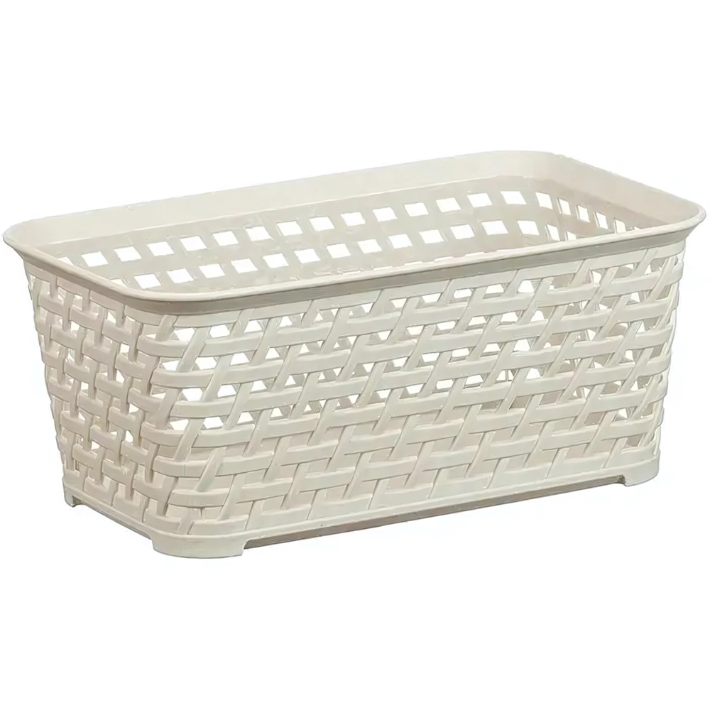 Ящик РОТАНГ 2,2л 240х100мм белый ротанг