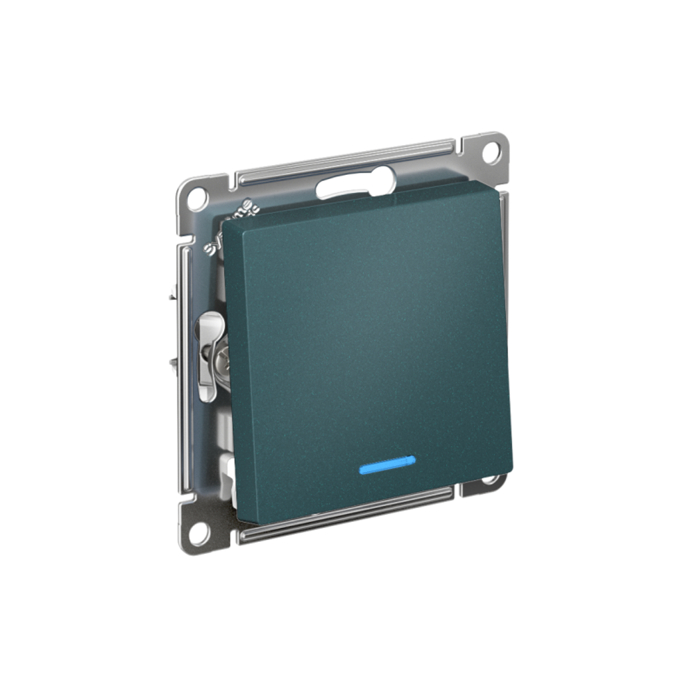 Выключатель 1-кл. СП AtlasDesign 10А IP20 (сх. 1а) 10AX с подсветкой механизм изумруд SE ATN000813 Выключатель 1-кл. СП AtlasDesign 10А IP20 (сх. 1а) 10AX с подсветкой механизм изумруд SE ATN000813