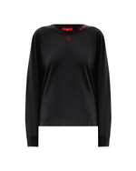 VIVIENNE WESTWOOD RED LABEL ЛОНГСЛИВ ЧЕРНЫЙ С ВЫШИВКОЙ В ВИДЕ ЛОГОТИПА БРЕНДА