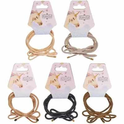 Резинки для волос 2шт «МАРУ», бантики, микс 5 цветов, d-5,5см (подвес Единорог)